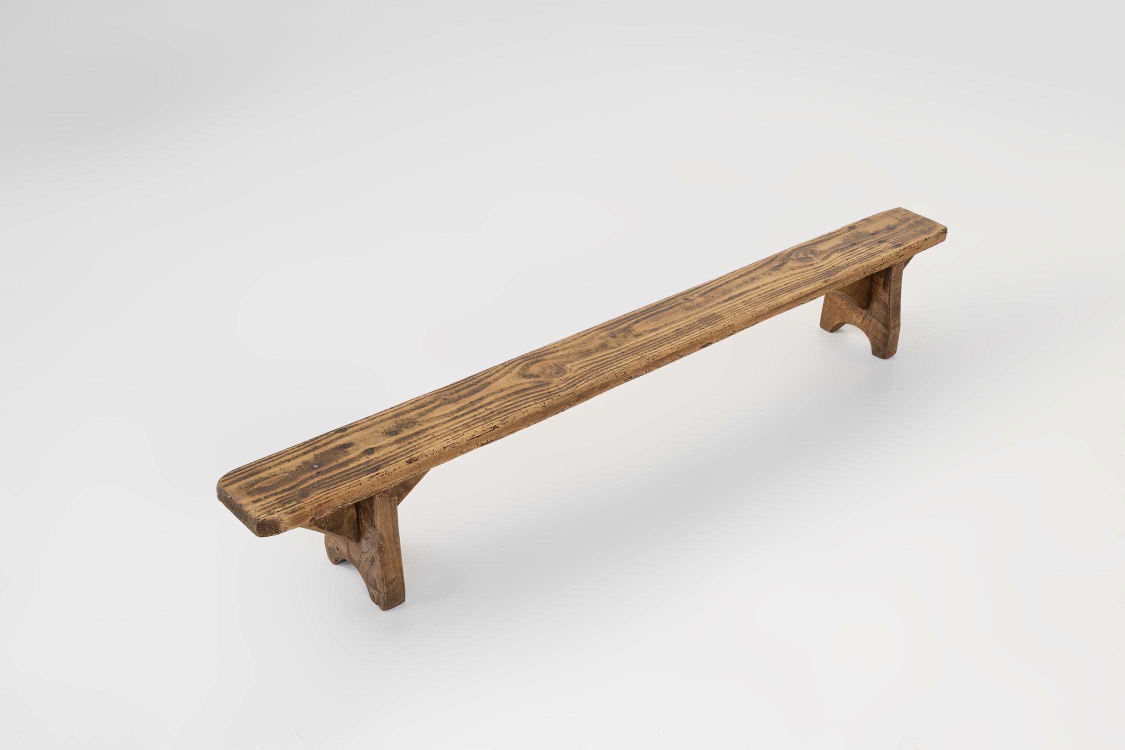 Mid century low wooden bench, France ca. 1850thumbnail